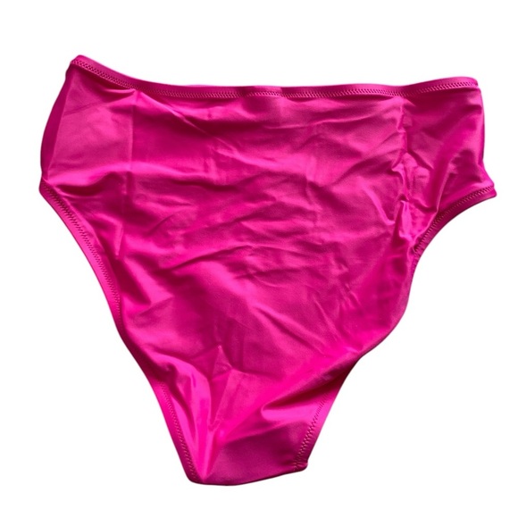 J. Crew Fuchsia Hot Pink High Rise Bikini Bottom Women’s Size XS Small Medium - Picture 4 of 10